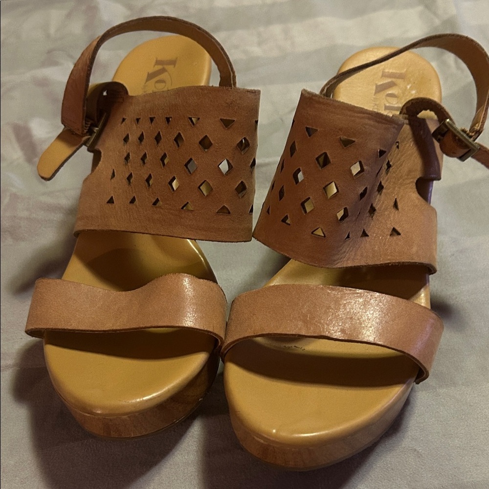 Kork-Ease Tan Leather Sandals